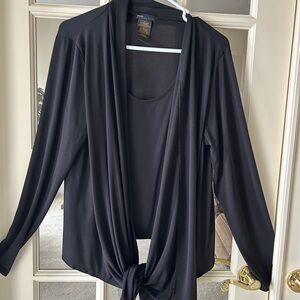 Black Draped Cardigan